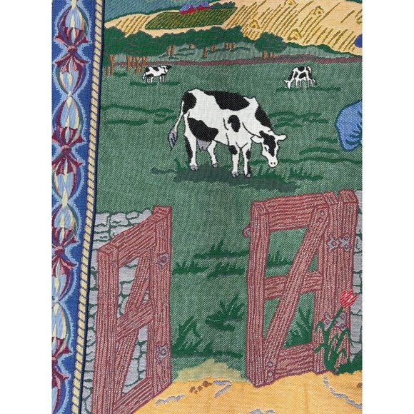 1990s tapestry featuring Humpty Dumpty Made by M.P. Jerrer in Asheville NC - Picture 3 of 8